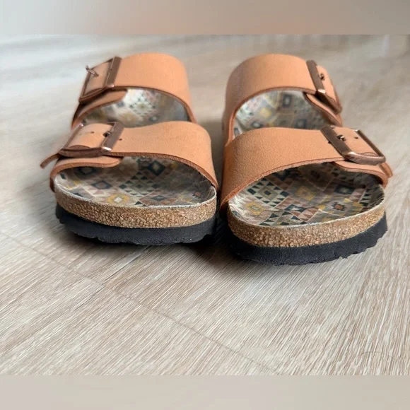 Birkenstock Arizona Vegan Birko-Flor Nubuck – Earthy Pecan Geo – Size 36 / 5–5.5 - Picture 6 of 9